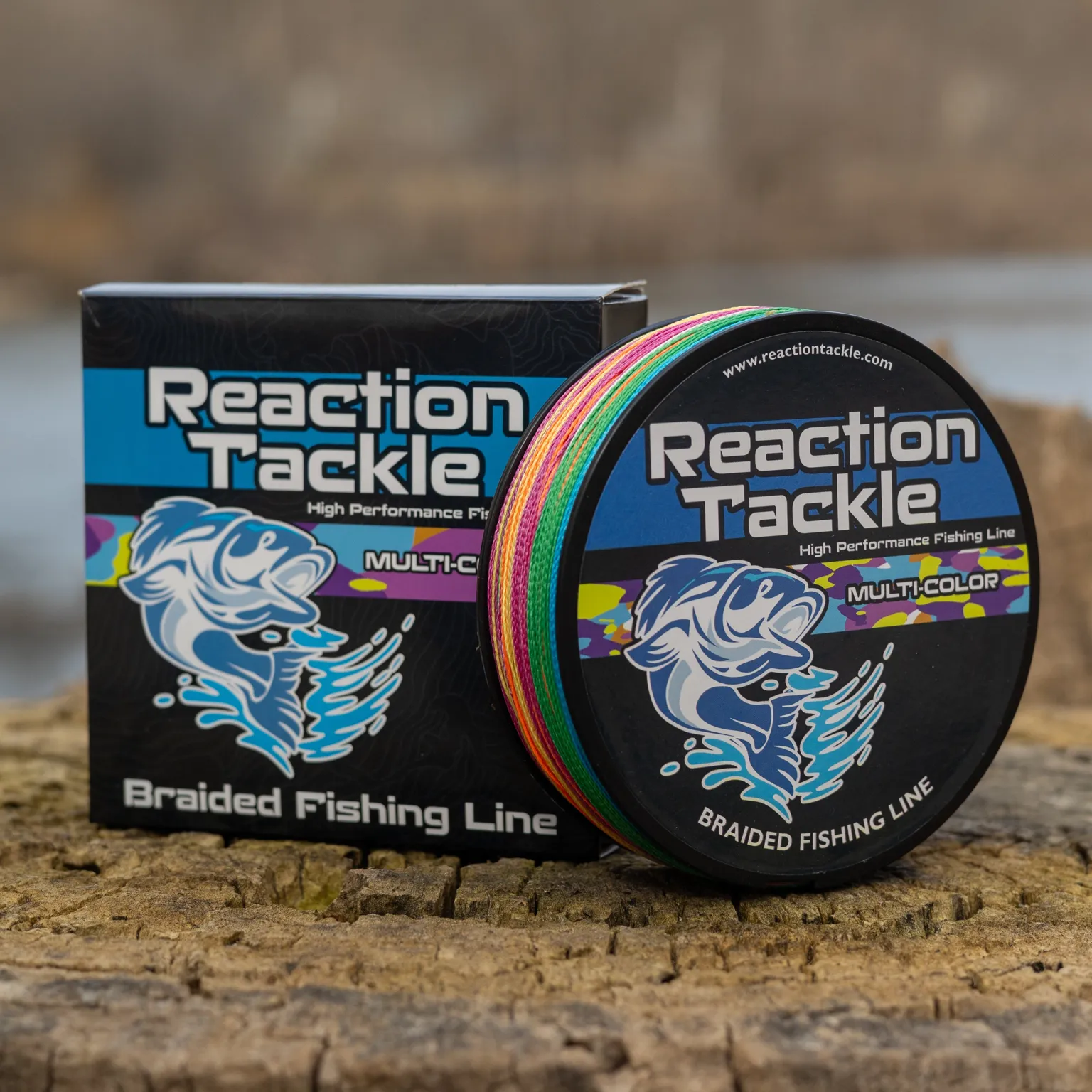 Reaction Tackle Braided Fishing Line - Multi-Color